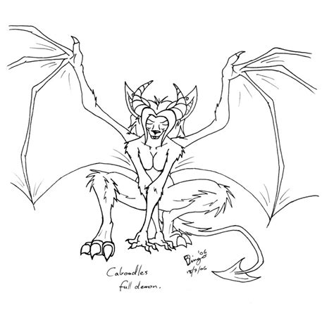 Caboodles Demon Lineart By Bingodingo On Deviantart