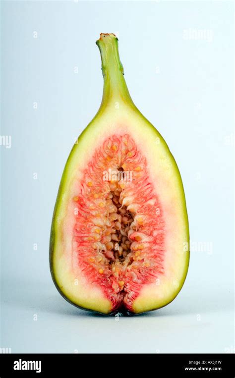 Cut Open Fig Ficus Carica Stock Photo Alamy