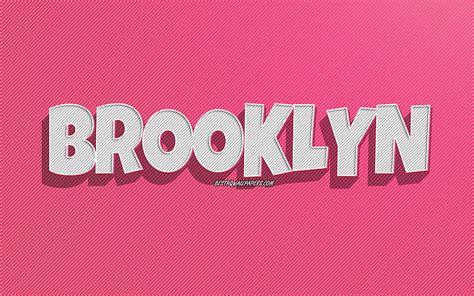 X Px P Free Download Brooklyn Pink Lines Background With Names Brooklyn Name