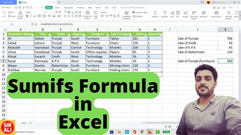 Sumifs Formula In Excel Sumifs Multiple Criteria Youtube