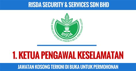 Risda adalah sebuah badan berkanun persekutuan di bawah kementerian kemajuan luar bandar dan wilayah (kklw) dan. Jawatan Kosong Terkini RISDA Security & Services Sdn Bhd ...