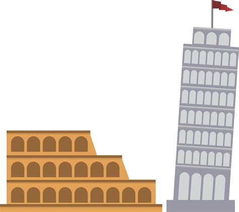 Rome Architecture Landmarks Italy Famous Buildings Clip Art Library