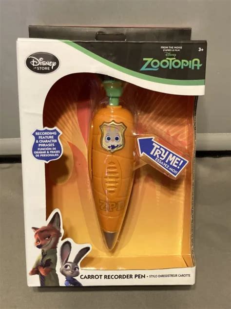 Rare Disney Zootopia Judy Hopps Carrot Voice Recorder Pen 6000 Picclick