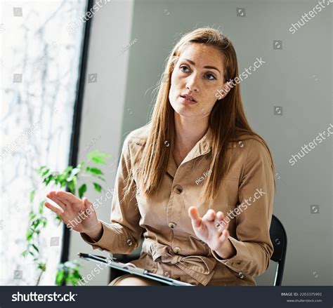 Group Psychotherapy Persons Sitting Circle Talking Stock Photo