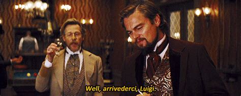Today, leonardo dicaprio turns 46, or in simplified math, two leonardo dicaprio girlfriends. Django calvin candie quentin tarantino GIF on GIFER - by Yogor