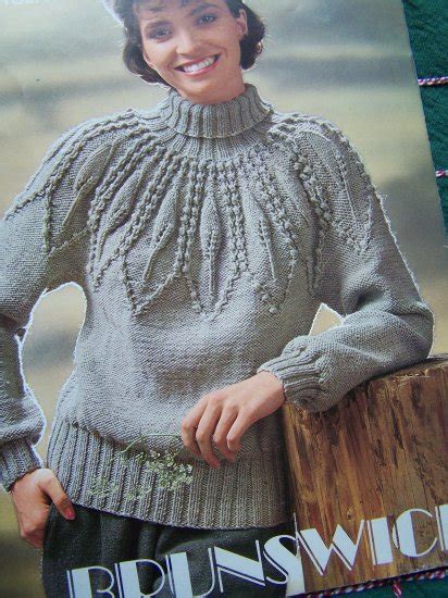 7 Vintage Knitting Patterns Brunswick Yarn Knit Sweaters For Men And Misses