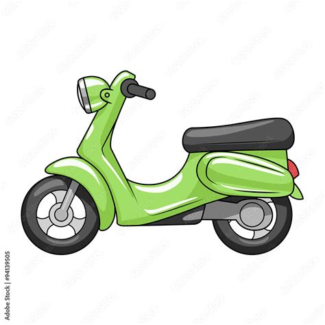 Scooter Cartoon Vector Illustration Stock Vector Adobe Stock