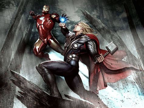 Iron Man Vs Thor By Adi Granov The Art Of Adi Granov Iron Man