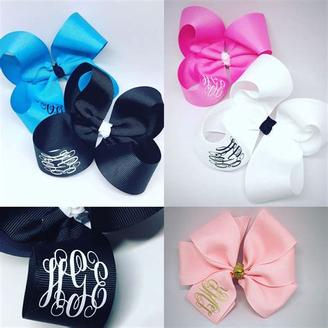 Personalized Hair Bow Personalized Bow Monogram Hair Bow Monogrammed Bow Monogram Girl Bow
