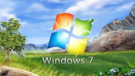 Windows 7 In The Mountains Hd Desktop Wallpaper