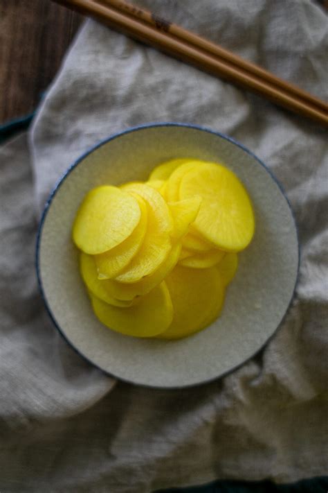 Korean Pickled Radish Recipe Yellow Glass Dish Sugar Free Low Carb