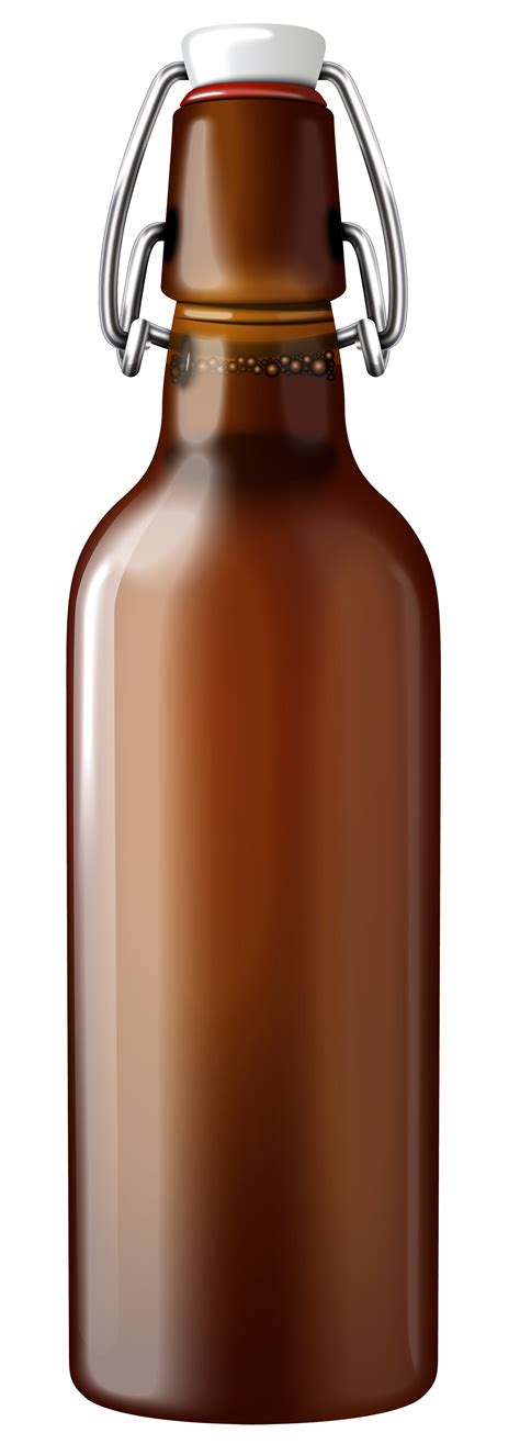 Empty Brown Glass Bottle Png Clipart Png Mart