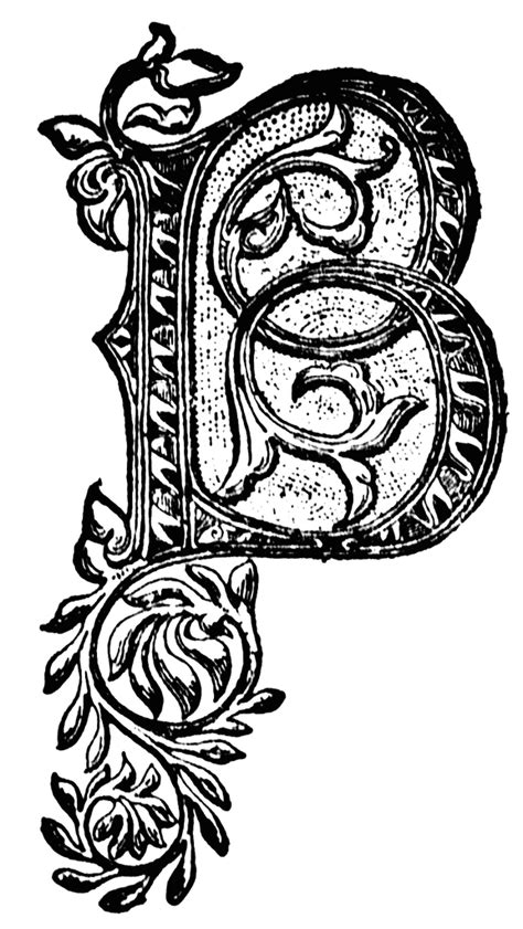 ornate initial clipart