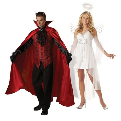 Perfect for halloween, club events, and costume parties! Devil and angel | Halloween Costumes | Pinterest