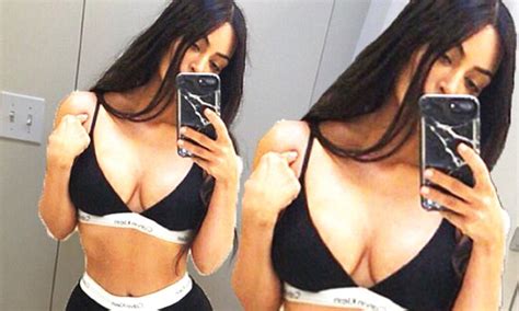 kim kardashian shares black lingerie selfie from calvin klein shoot daily mail online