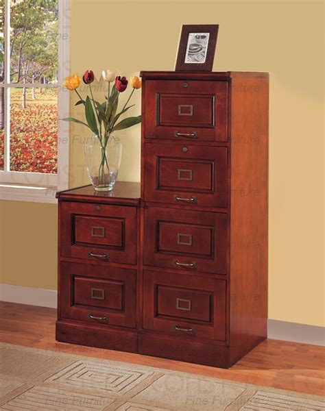When choosing a filing cabinet, you should consider a few factors in order to … 4 Drawer File Cabinet in Cherry Finish by Coaster - 800314
