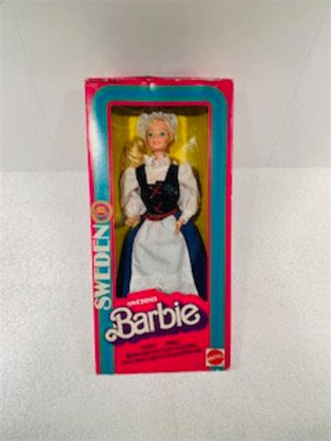 swedish barbie 1982 mattel bnib no 4032 dolls of the world etsy