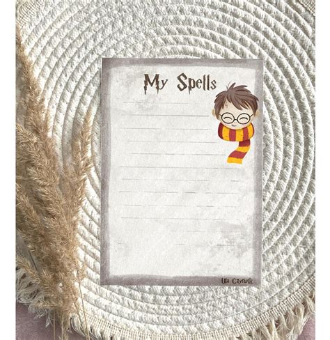 Harry Potter Spells Notepad Notes To Do List Etsy