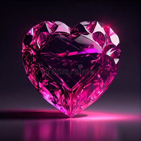 Sapphire Heart Isolated On A Black Background 3d Illustration Render