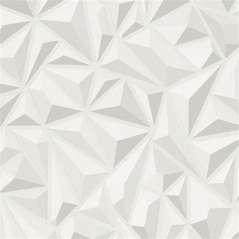 3d Geometric Shapes Wallpaper White Kinopm