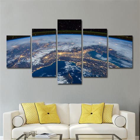 Usa From Space Multi Panel Canvas Wall Art Elephantstock
