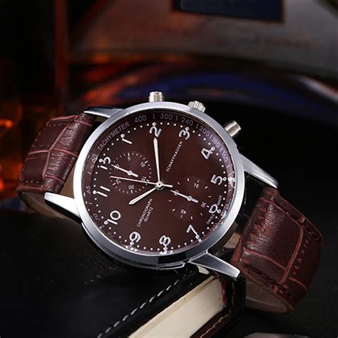 2017 Fashion Men Watch Quartz Mens Watch Casual Leather Watches New