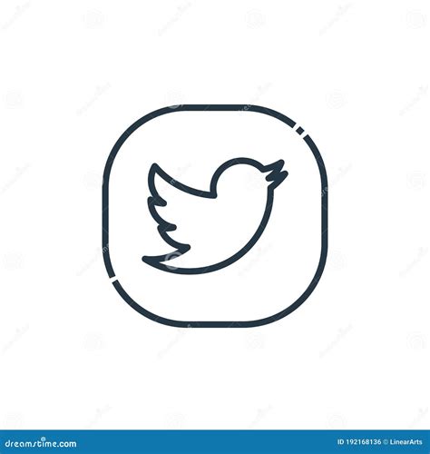 Twitter Icon Vector From Social Media Logos Concept Thin Line
