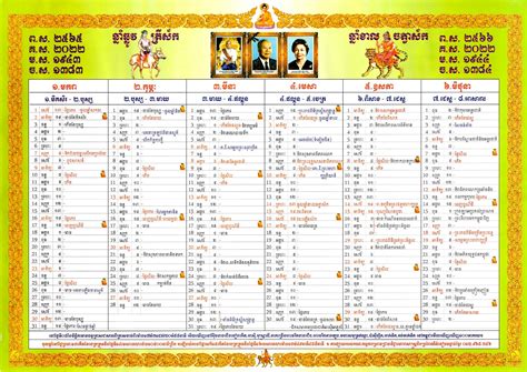 Cambodian Buddhist Calender Be 2566 Ad 2022