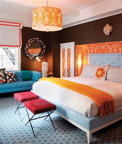 Orange bedroom decor ideas | sebring design build. OHMIGOSH! DESIGN BLOG: Go Blue and Orange!