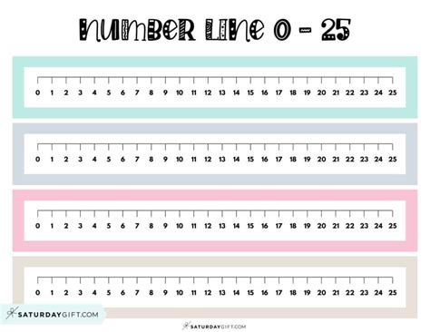 Number Line To 25 4 Cute And Free Printables And Blank Worksheets