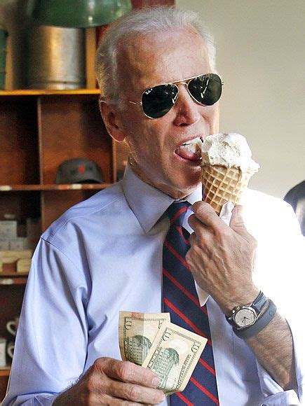 Joe Biden Eating Ice Cream Photos