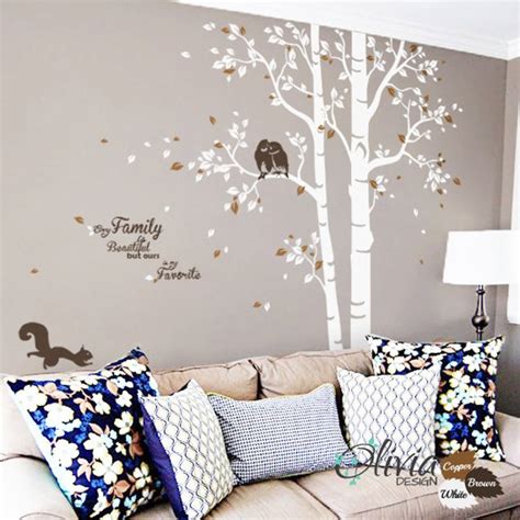 White Tree Decal Huge Tree Wall Decal Wall Art Tattoo Wall Etsy