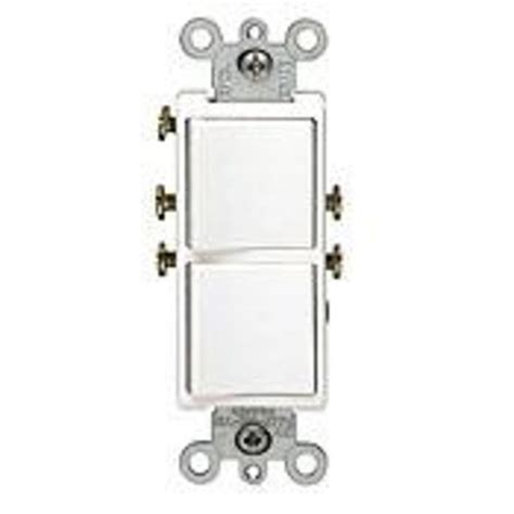 Leviton • Combination Decora Rocker Switch 2 Switches 20a White By