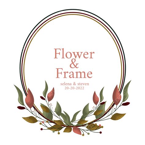 Gambar Bingkai Bunga Persegi Panjang Floral S Daun Png Dan Vektor
