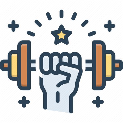 Strength Force Power Strong Muscle Energy Weight Icon Download