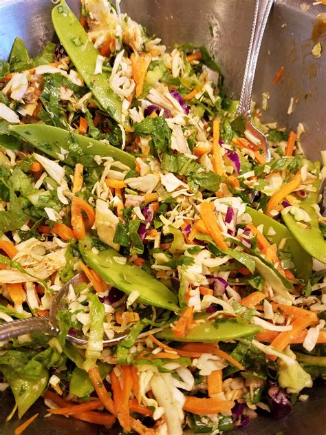 I sub in a ramen noodles. Chinese Chicken Salad with Red Chile Peanut Dressing | Try It Tuesday