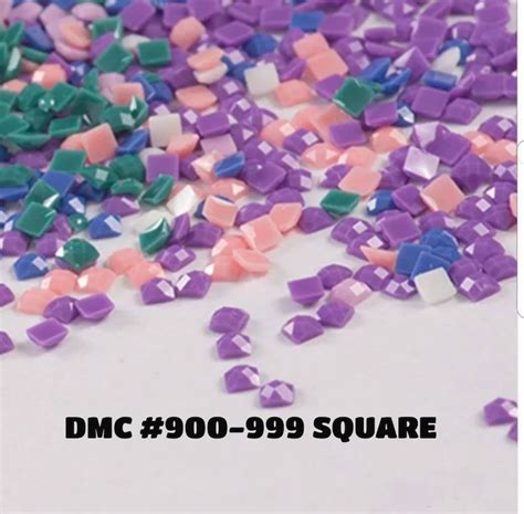 Diamond Painting Drills Square Dmc Colors 900 999 Diamond Etsy