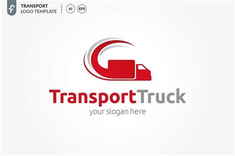 Transport Truck Logo Design With The Letter G On Its Front And Back Side