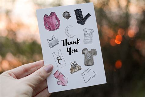 Set Of Zyia Active Thank You Cards Watercolor Blank Cards Etsy