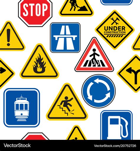 Traffic Signs Royalty Free Vector Image Vectorstock