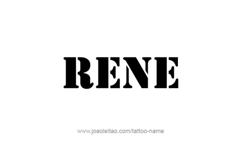 Rene Name Tattoo Designs