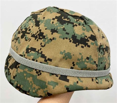 Genuine Usgi Usmc Pasgt Combat Helmet With Woodland Marpat Cover Medium