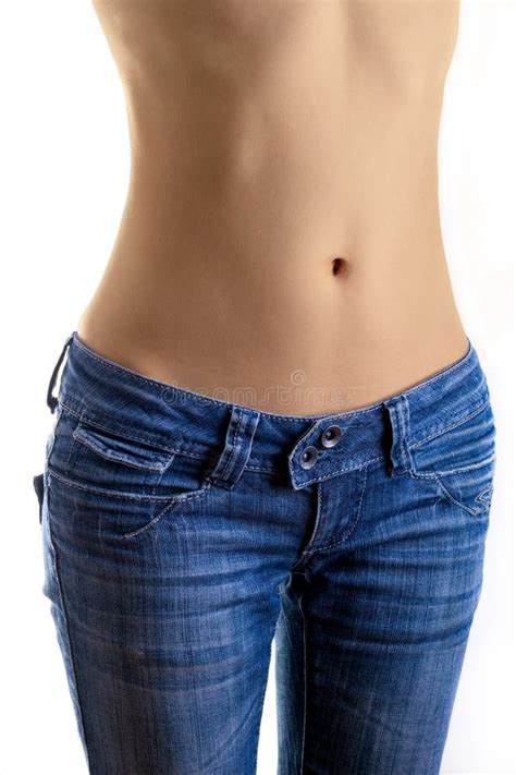 Beautiful Girl Belly Stock Image Image Of Young Jeans 8223109