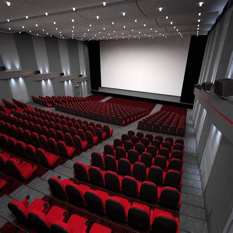 Cinema Theater Hall Modelled 3d Max Home Theater Room Design Theatre