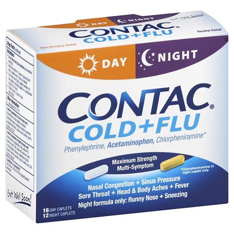 Contac Cold Flu Multi Symptom Day And Night Maximum Strength Caplets
