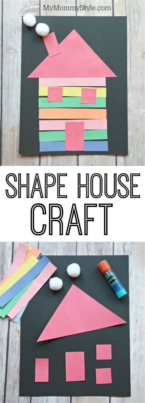 House Craft Made Out Of Shapes For Preschoolers A Great Craft After
