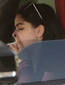 Ariel Winter Smokes A Cigarette In Her Car Before Treating Herself To A