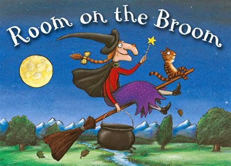 Brooms and mops hang from hooks along a pullout rack. Toddler Approved!: Witch Shape Craft {Inspired by Room on ...