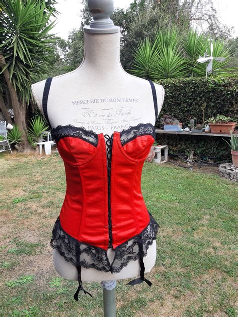 corset vintage sex chic burlesque red black black and red etsy uk free download nude photo gallery