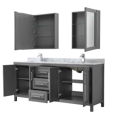 Wyndham andover double 72 inch dark cherry transitional bathroom vanity with optional countertop. Daria 80" Double Bathroom Vanity - Dark Gray | Free ...